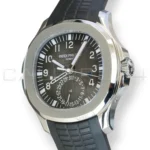 Patek Philippe Aquanaut Travel Time 5164A-001 steel black dial 2022 discontinued front view