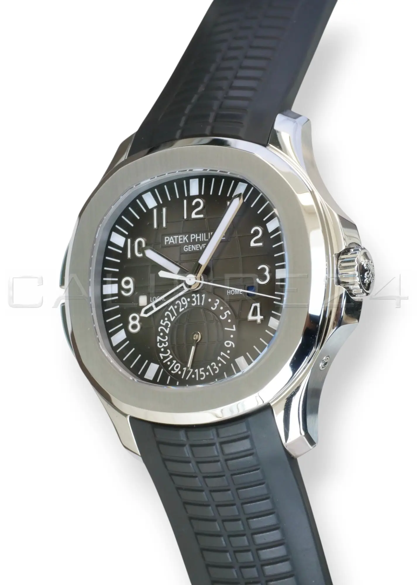 Patek Philippe Aquanaut Travel Time 5164A-001 steel black dial 2022 discontinued front view