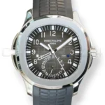 Patek Philippe Aquanaut Travel Time 5164A-001 steel black dial 2022 discontinued front view