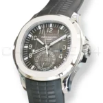 Patek Philippe Aquanaut Travel Time 5164A-001 steel black dial 2022 discontinued front view