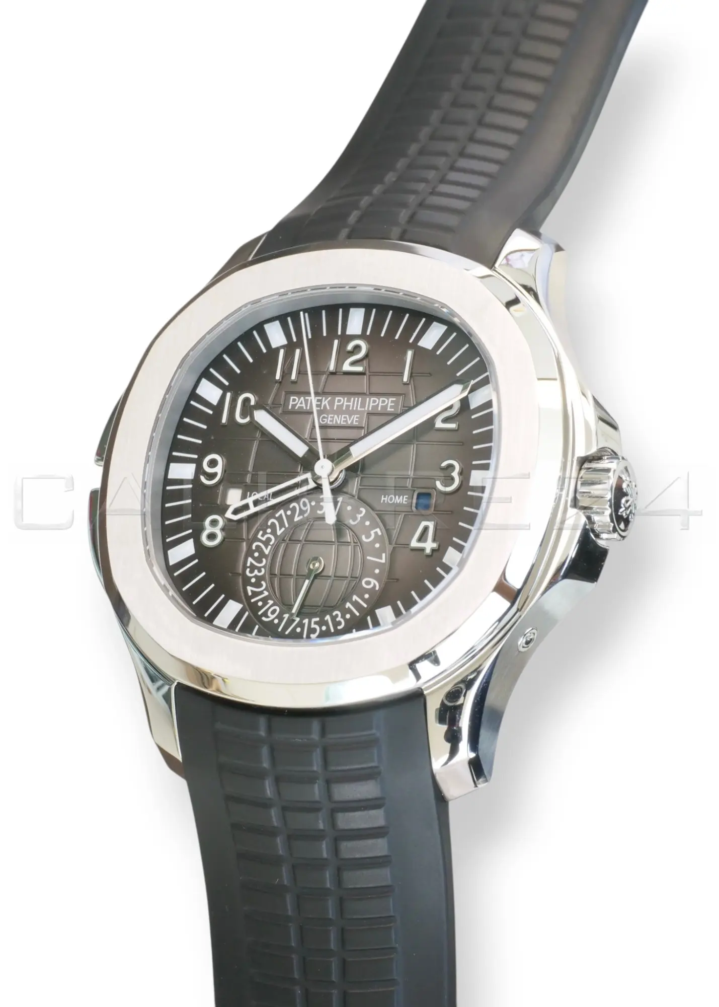 Patek Philippe Aquanaut Travel Time 5164A-001 steel black dial 2022 discontinued front view