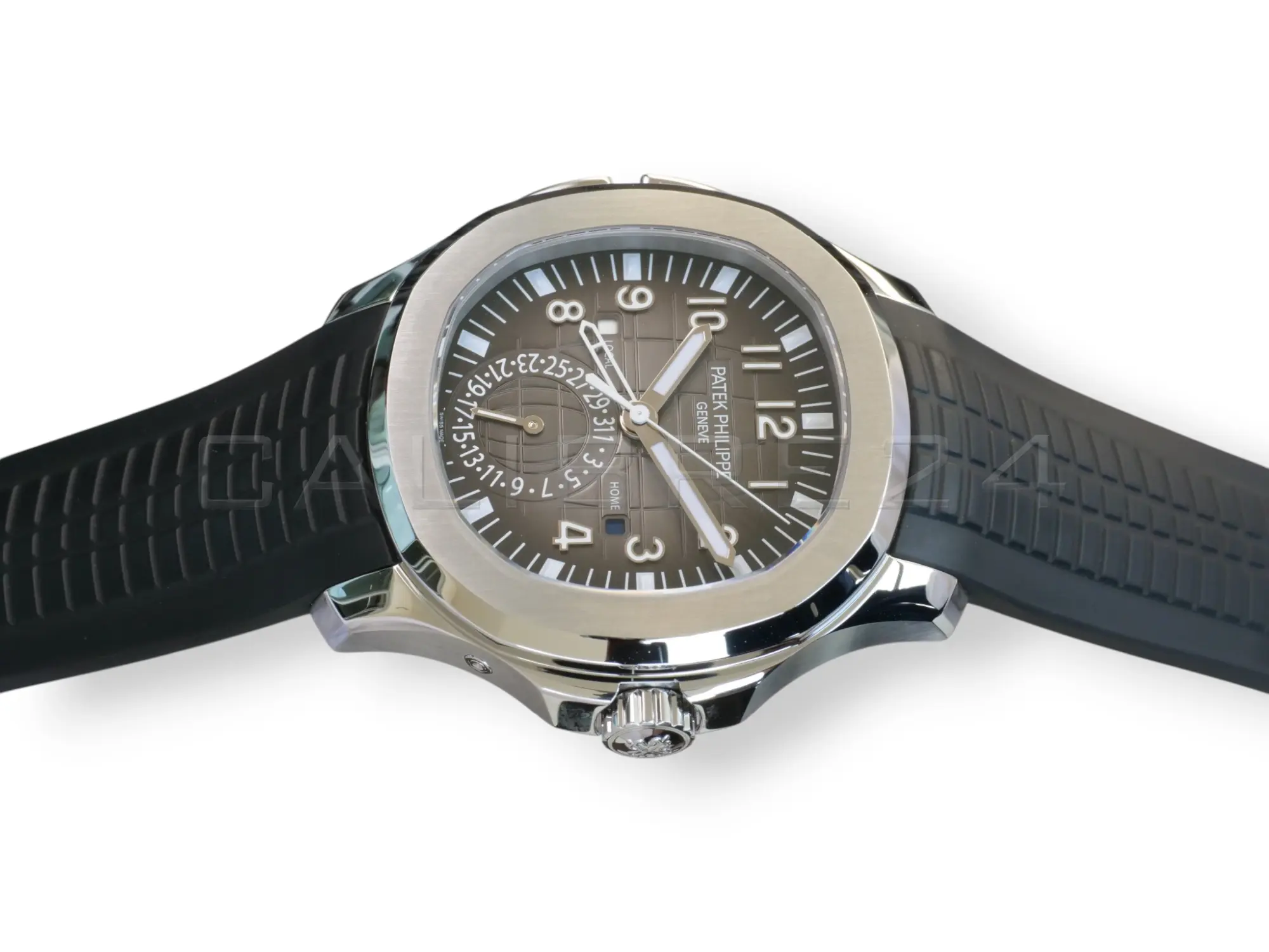 Patek Philippe Aquanaut Travel Time 5164A-001 steel black dial 2022 discontinued front view