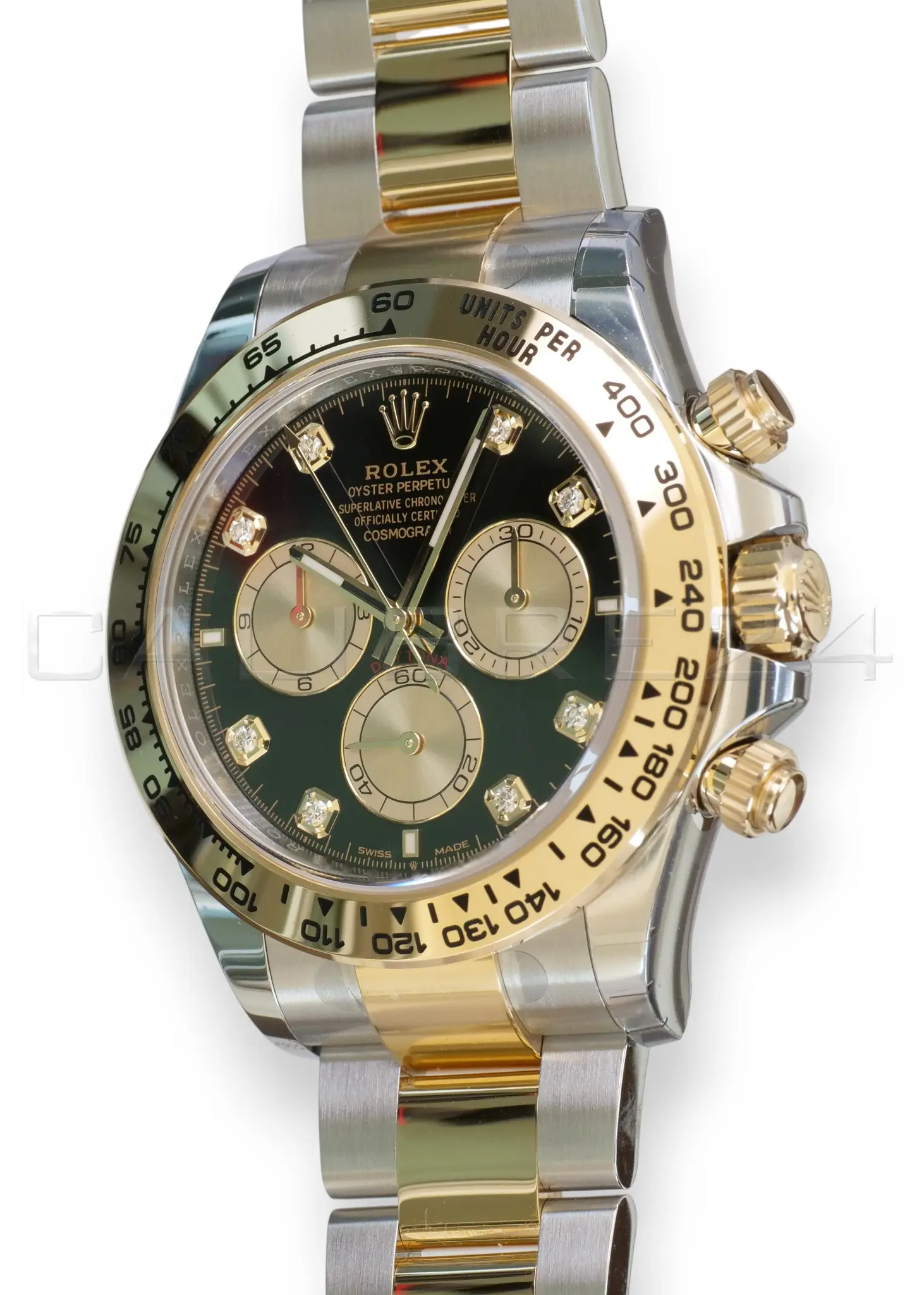 Rolex Cosmograph Daytona 126503 two tone bright black diamond set dial Brand New factory Stickered full set with box and papers available at Calibre24 Luxury Watches Perth Australia