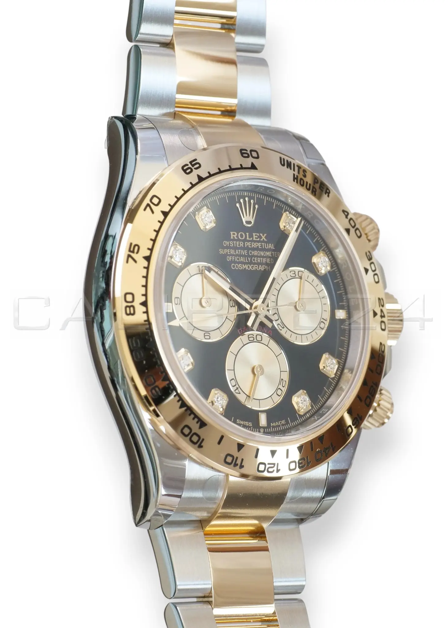 Rolex Cosmograph Daytona 126503 two tone bright black diamond set dial Brand New factory Stickered full set with box and papers available at Calibre24 Luxury Watches Perth Australia