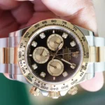 Rolex Cosmograph Daytona 126503 two tone bright black diamond set dial Brand New factory Stickered full set with box and papers available at Calibre24 Luxury Watches Perth Australia