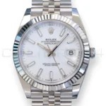 Rolex Datejust 41 White Dial, Rolex Datejust 41 126334 White Dial Jubilee Bracelet Brand New 2026 Full set with Box and Papers for sale at Calibre24 Perth Australia