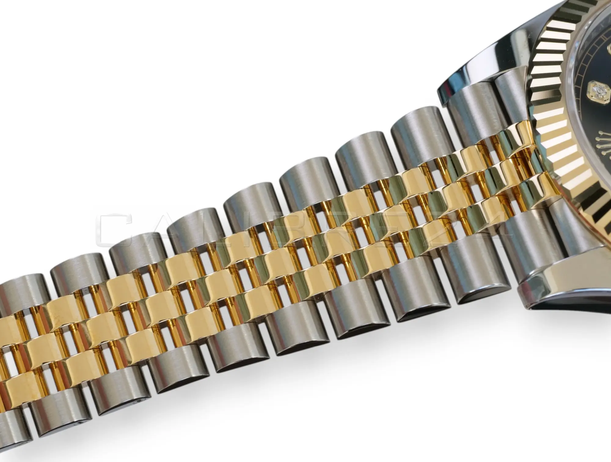 Rolex Datejust 41 Black Diamond Set Yellow Gold two tone 126333 fluted Bezel Jubilee Bracelet 2022 Brand New Old Stock Unworn - full set with box and papers available at Calibre24 Luxury Watches Perth Australia