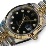Rolex Datejust 41 Black Diamond Set Yellow Gold two tone 126333 fluted Bezel Jubilee Bracelet 2022 Brand New Old Stock Unworn - full set with box and papers available at Calibre24 Luxury Watches Perth Australia