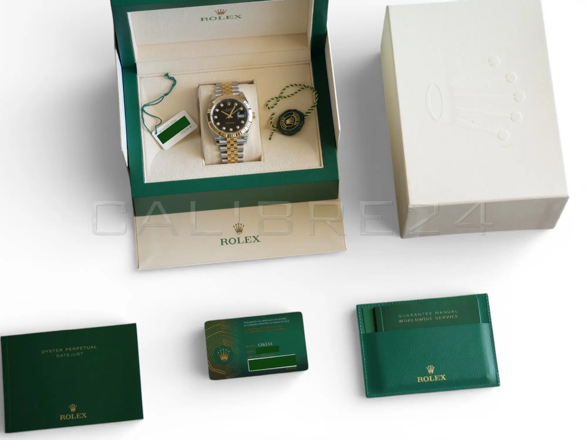 Rolex Datejust 41 Black Diamond Set Yellow Gold two tone 126333 fluted Bezel Jubilee Bracelet 2022 Brand New Old Stock Unworn - full set with box and papers available at Calibre24 Luxury Watches Perth Australia