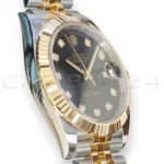 Rolex Datejust 41 Black Diamond Set Yellow Gold two tone 126333 fluted Bezel Jubilee Bracelet 2022 Brand New Old Stock Unworn - full set with box and papers available at Calibre24 Luxury Watches Perth Australia