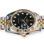 Rolex Datejust 41 Black Diamond Set Yellow Gold two tone 126333 fluted Bezel Jubilee Bracelet 2022 Brand New Old Stock Unworn - full set with box and papers available at Calibre24 Luxury Watches Perth Australia