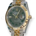 Rolex Datejust 41 wimbledon 126333 Fluted Bezel Jubilee Bracelet two tone Yellow Gold Brand New 2026 unworn full set with box and papers available at Calibre24 Luxury Watches Perth Australia
