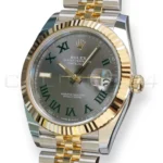 Rolex Datejust 41 wimbledon 126333 Fluted Bezel Jubilee Bracelet two tone Yellow Gold Brand New 2026 unworn full set with box and papers available at Calibre24 Luxury Watches Perth Australia