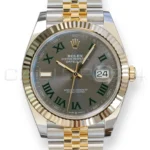 Rolex Datejust 41 Two Tone Wimbledon Dial Rolex Datejust 41 wimbledon 126333 Fluted Bezel Jubilee Bracelet two tone Yellow Gold Brand New 2026 unworn full set with box and papers available at Calibre24 Luxury Watches Perth Australia
