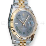 Rolex Datejust 41 wimbledon 126333 Fluted Bezel Jubilee Bracelet two tone Yellow Gold Brand New 2026 unworn full set with box and papers available at Calibre24 Luxury Watches Perth Australia