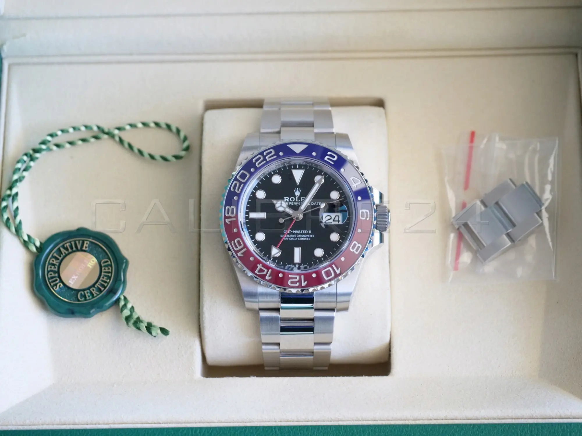 Rolex GMT-Master II Pepsi 126710BLRO discontinued Q4 2025 full set original Rolex boxes manuals warranty card hang tag Calibre24 Perth