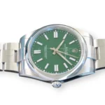 Rolex Oyster Perpetual 41 124300 Green Dial 2024 full set with box and papers available at Calibre24 Luxury Watches Perth Australia