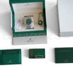 Rolex 124300 green dial 2024 full set inner outer box green warranty card papers