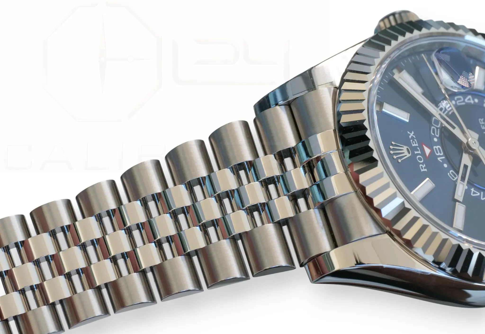 Rolex Sky-dweller Blue Dial Jubilee Bracelet 336934 Band New Unworn 2026 full set with box and papers available at Calibre24 Luxury Watches Perth Australia