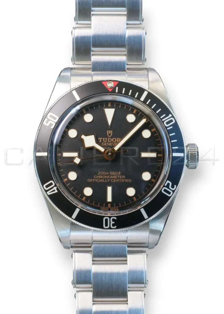 Tudor Black Bay 58 black gilt dial M79030N front view 39mm steel