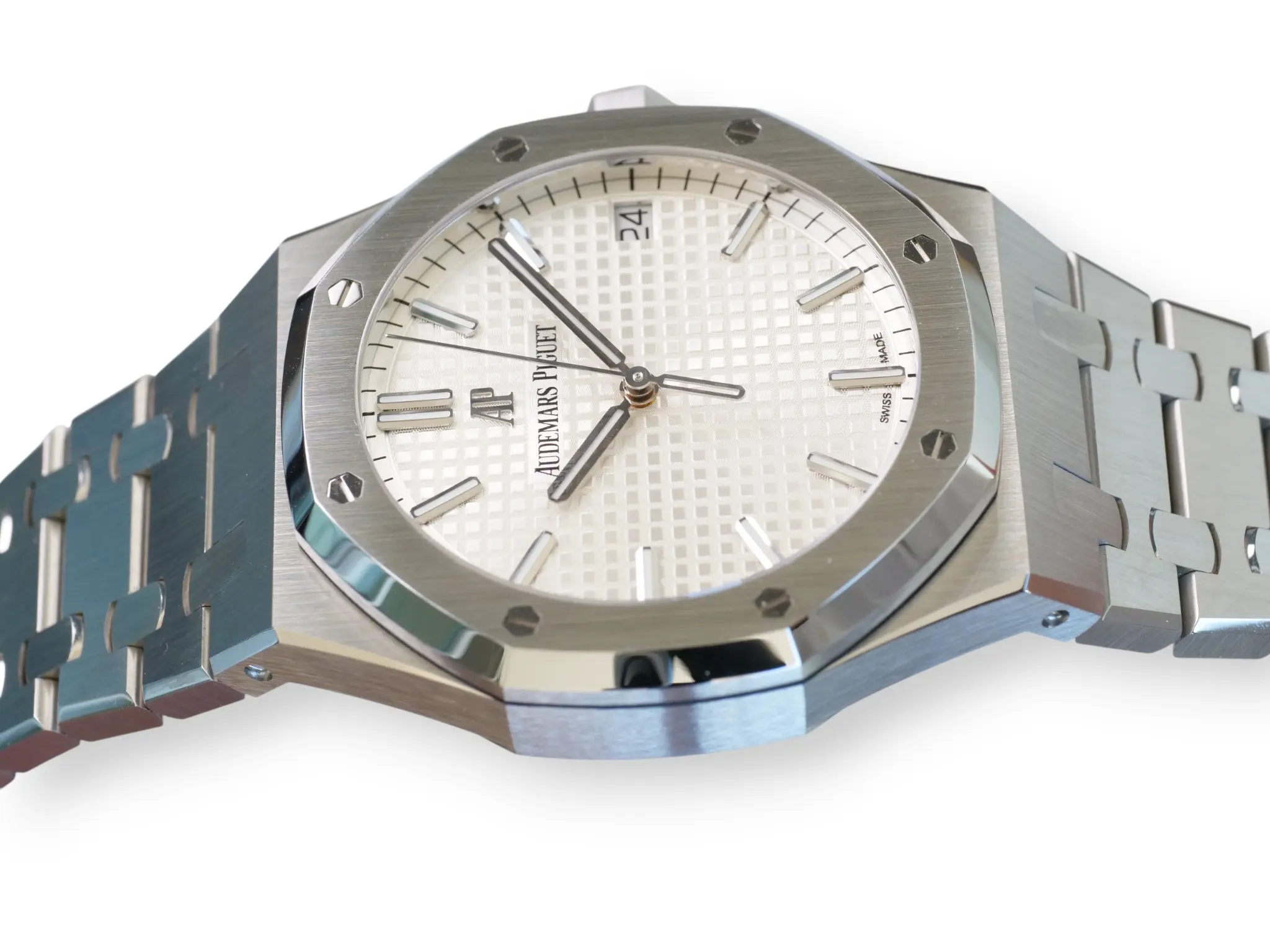 Audemars Piguet Royal Oak 15500ST 2021 factory stickered Brand New full set with box and papers for sale at Calibre24 Luxury Watches Perth Australia