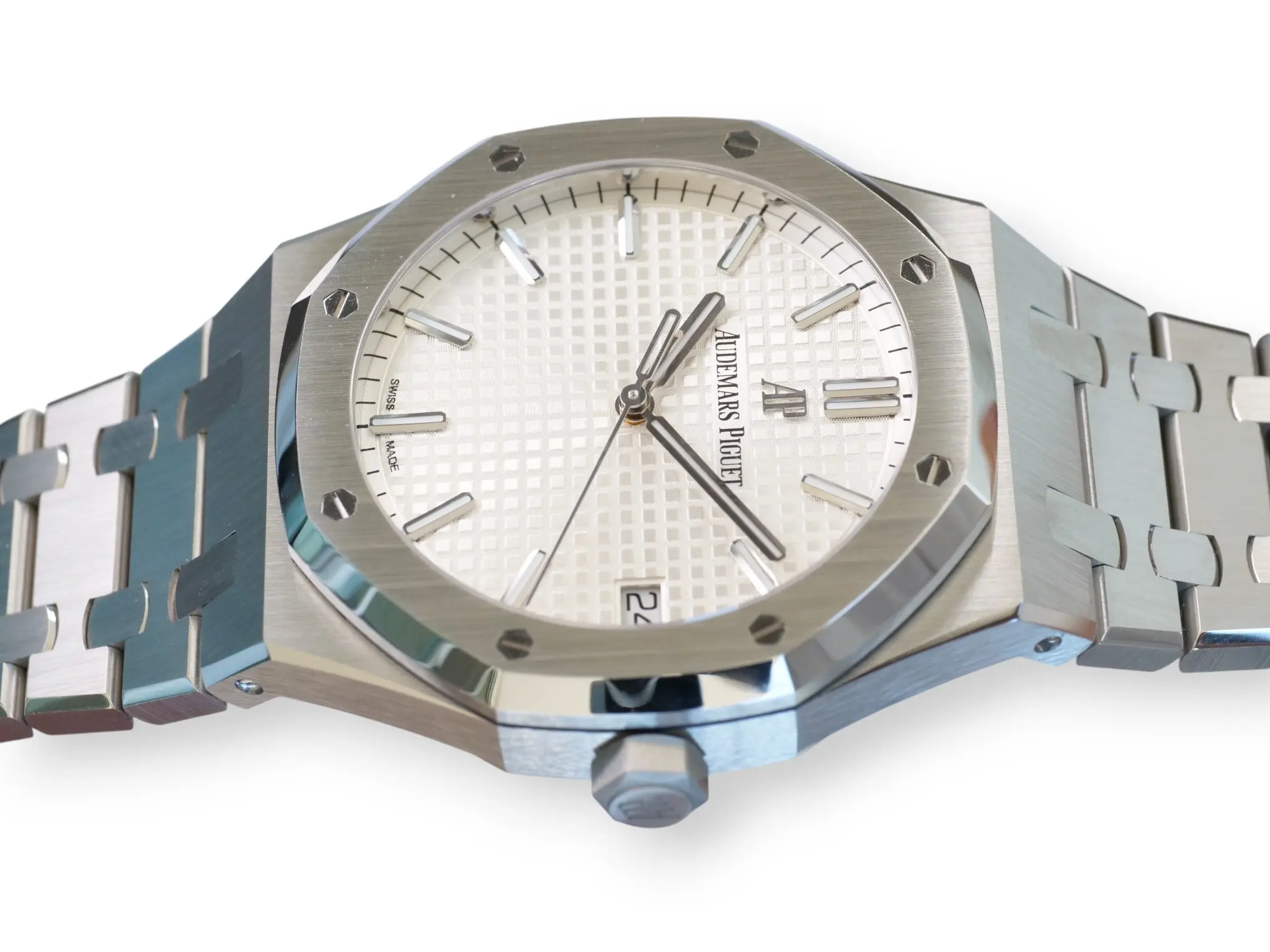 Audemars Piguet Royal Oak 15500ST 2021 factory stickered Brand New full set with box and papers for sale at Calibre24 Luxury Watches Perth Australia