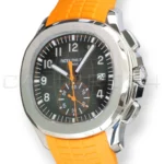 Patek Philippe Aquanaut 5968A‑001 Flyback Chronograph Sunburst Charcoal Gray Dial 2021 Full Box & Papers at calibre24 Australia