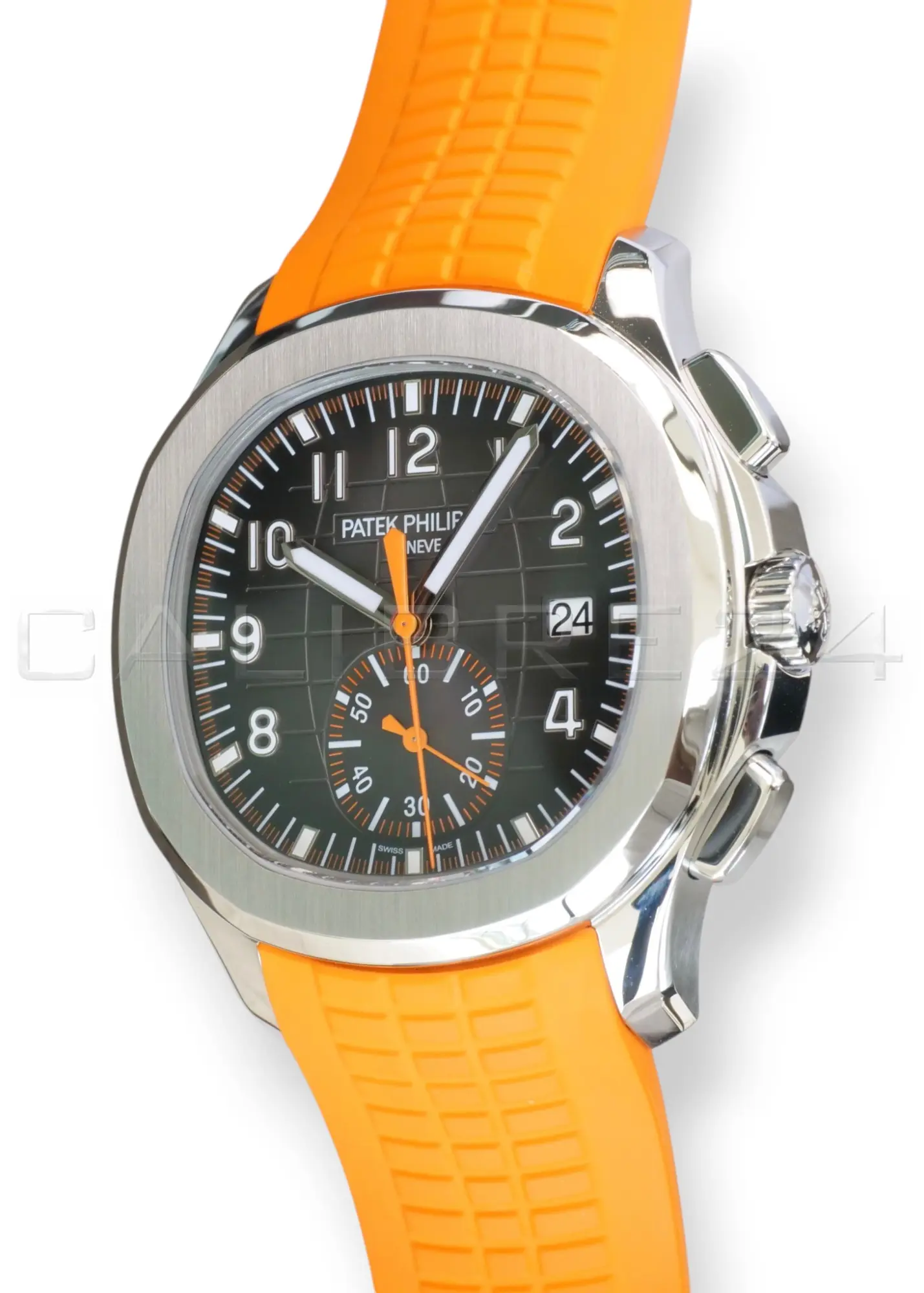 Patek Philippe Aquanaut 5968A‑001 Flyback Chronograph Sunburst Charcoal Gray Dial 2021 Full Box & Papers at calibre24 Australia