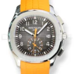 Patek Philippe Aquanaut 5968A‑001 Flyback Chronograph Sunburst Charcoal Gray Dial 2021 Full Box & Papers at calibre24 Australia