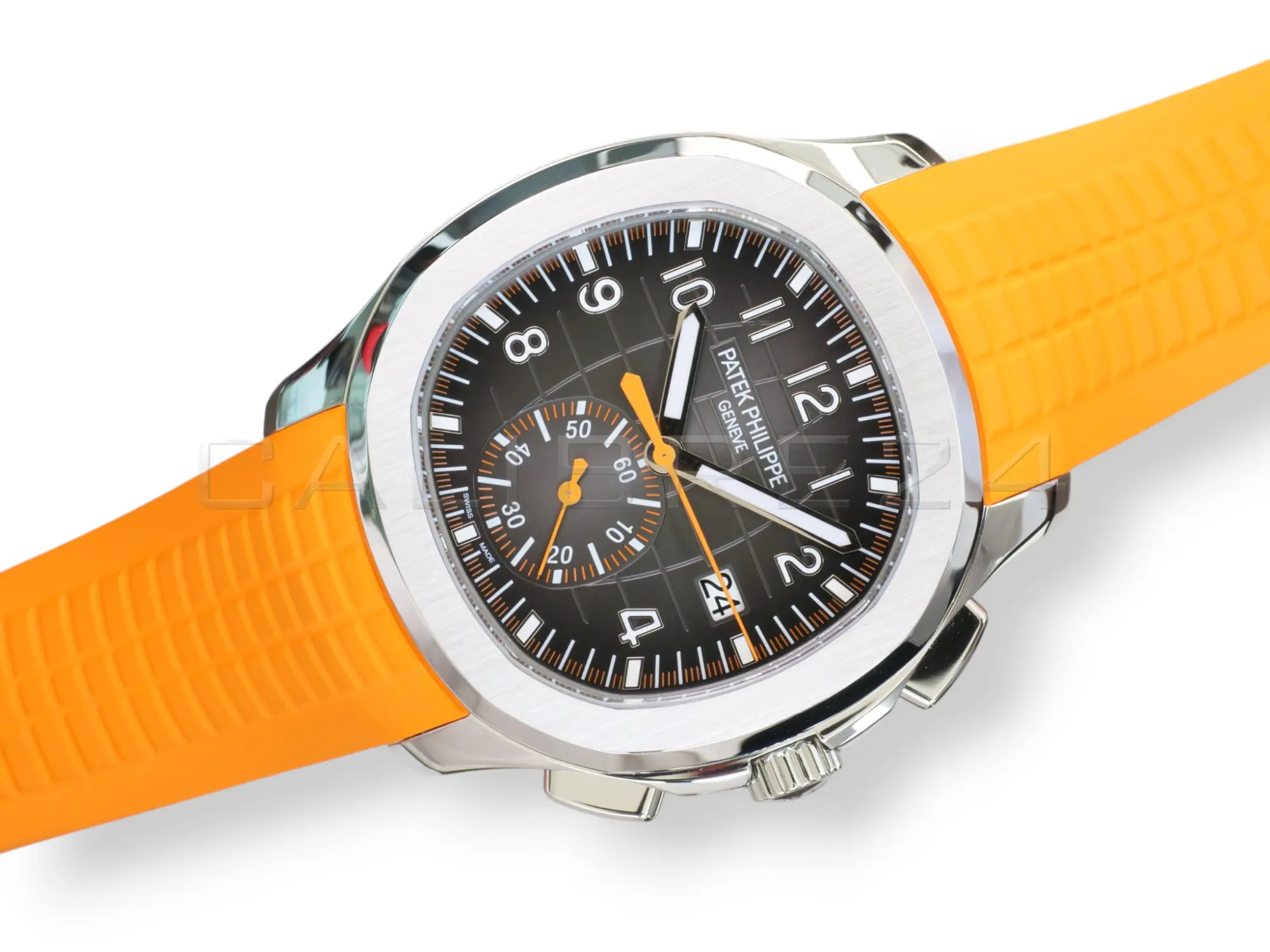 Patek Philippe Aquanaut 5968A‑001 Flyback Chronograph Sunburst Charcoal Gray Dial 2021 Full Box & Papers at calibre24 Australia