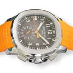 Patek Philippe Aquanaut 5968A‑001 Flyback Chronograph Sunburst Charcoal Gray Dial 2021 Full Box & Papers at calibre24 Australia