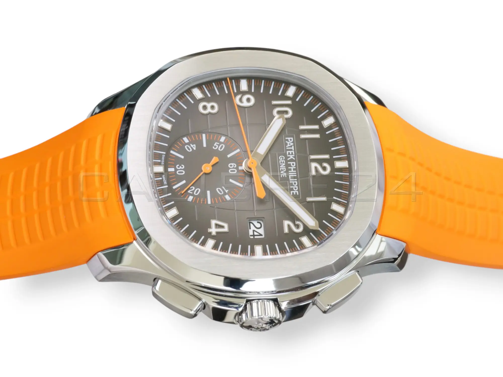 Patek Philippe Aquanaut 5968A‑001 Flyback Chronograph Sunburst Charcoal Gray Dial 2021 Full Box & Papers at calibre24 Australia