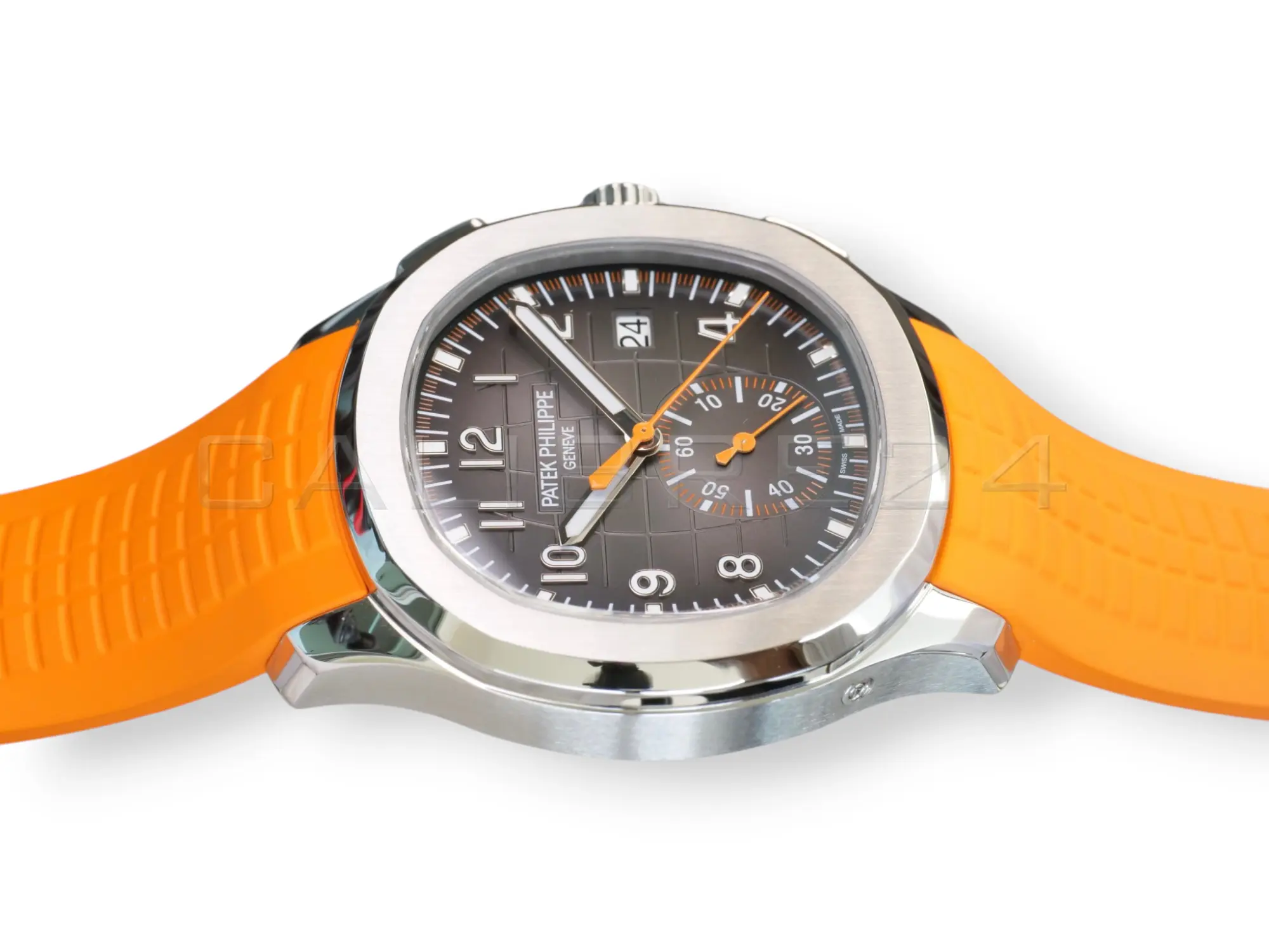 Patek Philippe Aquanaut 5968A‑001 Flyback Chronograph Sunburst Charcoal Gray Dial 2021 Full Box & Papers at calibre24 Australia