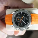 Patek Philippe Aquanaut 5968A‑001 Flyback Chronograph Sunburst Charcoal Gray Dial 2021 Full Box & Papers at calibre24 Australia