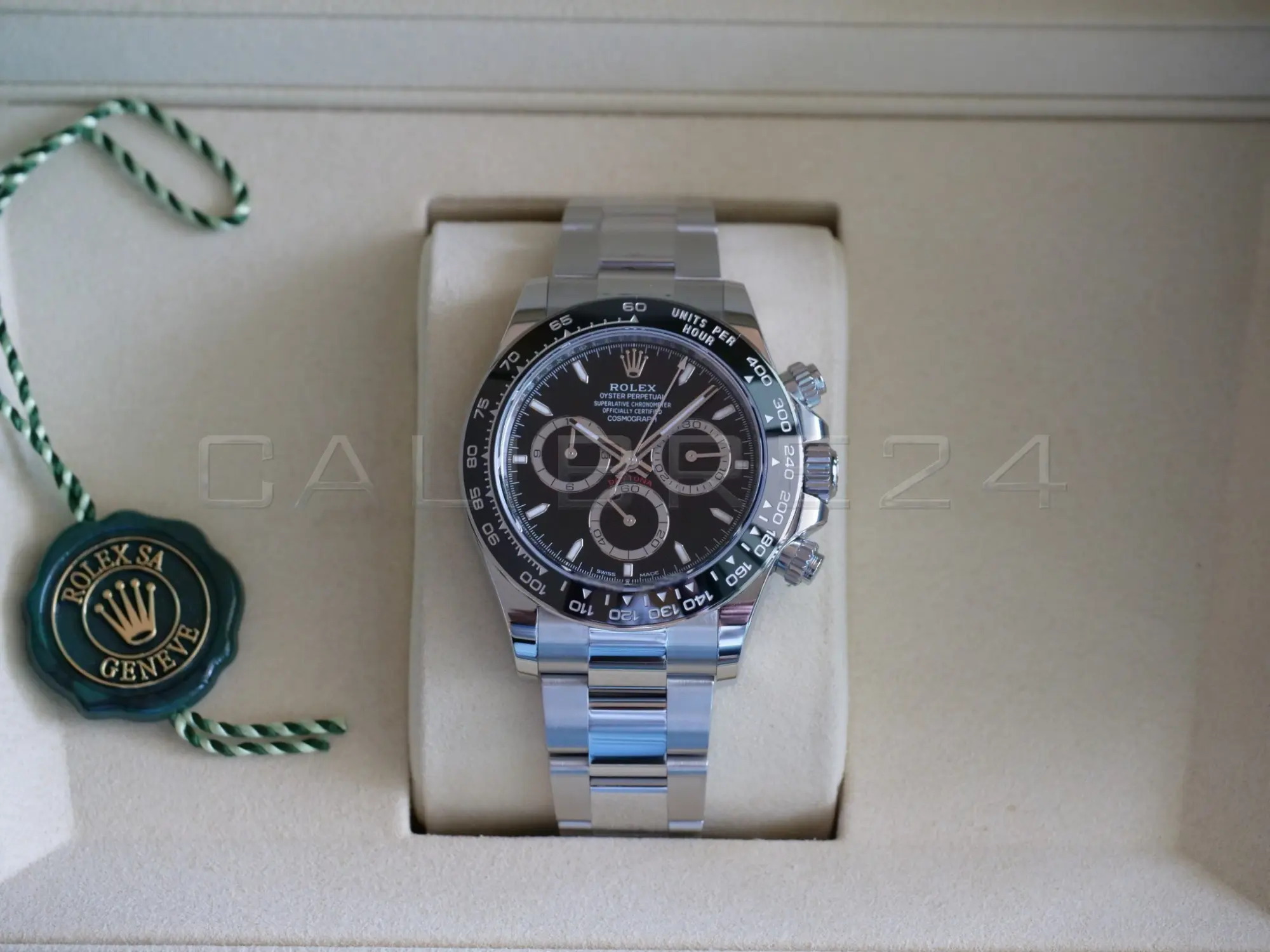 Rolex Cosmograph Daytona Black Dial Ceramic Bezel 126500LN, 2026 Brand New Full Box & Papers at calibre24 Australia