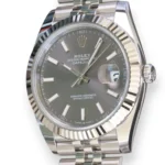Rolex DateJust 41 126334 Fluted Bezel Slate Dial Jubilee Bracelet Brand New 2025 full set with box and papers for sale at Calibre24 Luxury Watches Perth Australia