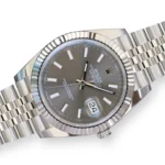 Rolex DateJust 41 126334 Fluted Bezel Slate Dial Jubilee Bracelet Brand New 2025 full set with box and papers for sale at Calibre24 Luxury Watches Perth Australia