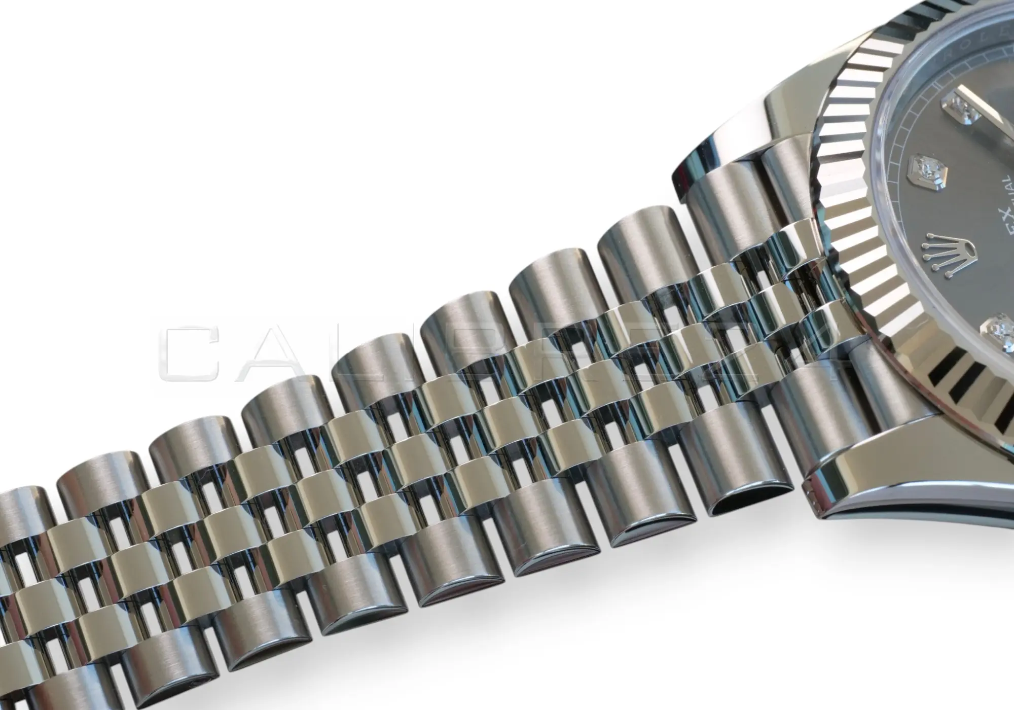 Rolex 228396TBR baguette diamond bezel 40 trapeze-cut diamonds 3.48 carats platinum close-up