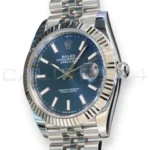 Rolex Datejust 41 Blue Dial 126334 Fluted Bezel Jubilee Bracelet Mint like New 2025 full set with box and papers available at Calibre24 Luxury Watches Perth Australia