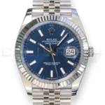 Rolex Datejust 41 Blue Dial 126334 Fluted Bezel Jubilee Bracelet Mint like New 2025 full set with box and papers available at Calibre24 Luxury Watches Perth Australia