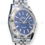 Rolex Datejust 41 Blue Dial 126334 Fluted Bezel Jubilee Bracelet Mint like New 2025 full set with box and papers available at Calibre24 Luxury Watches Perth Australia