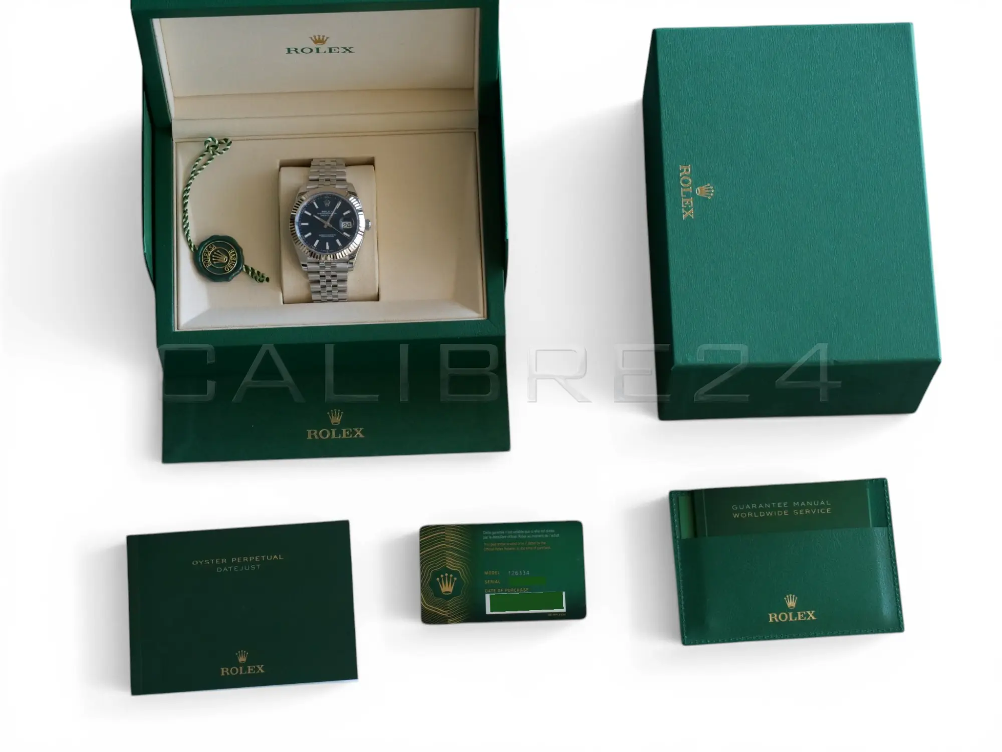 Rolex Datejust 41 Blue Dial 126334 Fluted Bezel Jubilee Bracelet Mint like New 2025 full set with box and papers available at Calibre24 Luxury Watches Perth Australia