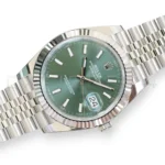 Rolex Datejust 41 126334 Mint Green Fluted Bezel Jubilee Bracelet Brand New 2026 full set with box and papers available at Calibre24 Luxury Watches Perth Australia