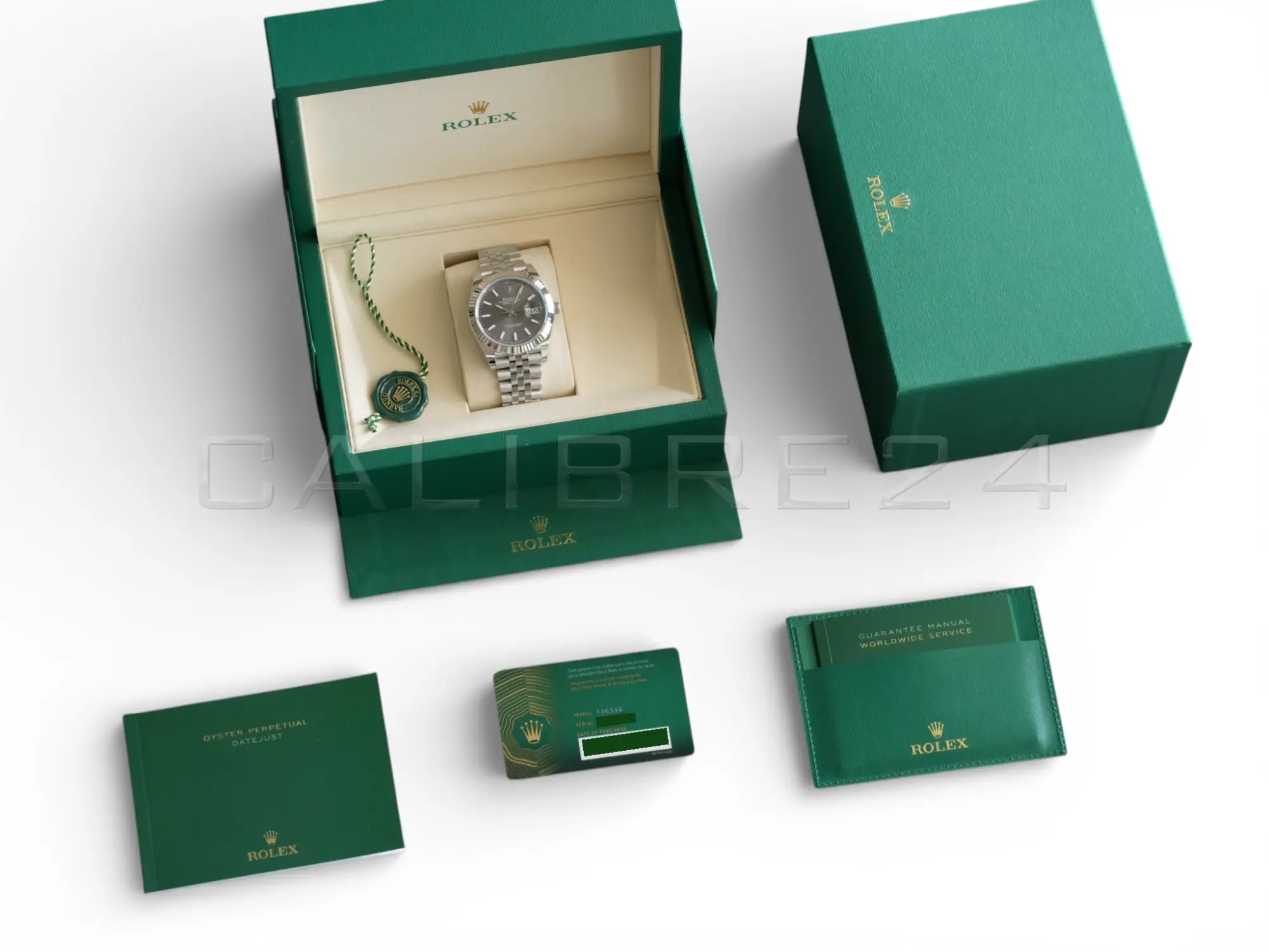 Rolex Datejust 41 126334 Slate Dial Fluted Bezel Jubilee bracelet 2026 Brand New Unworn full set with box and papers available at Calibre24 Luxury Watches Perth Australia