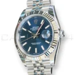 Rolex Datejust 41 blue dial 126334-0002 bright blue sunray dial white gold fluted bezel Jubilee 2026 brand new front