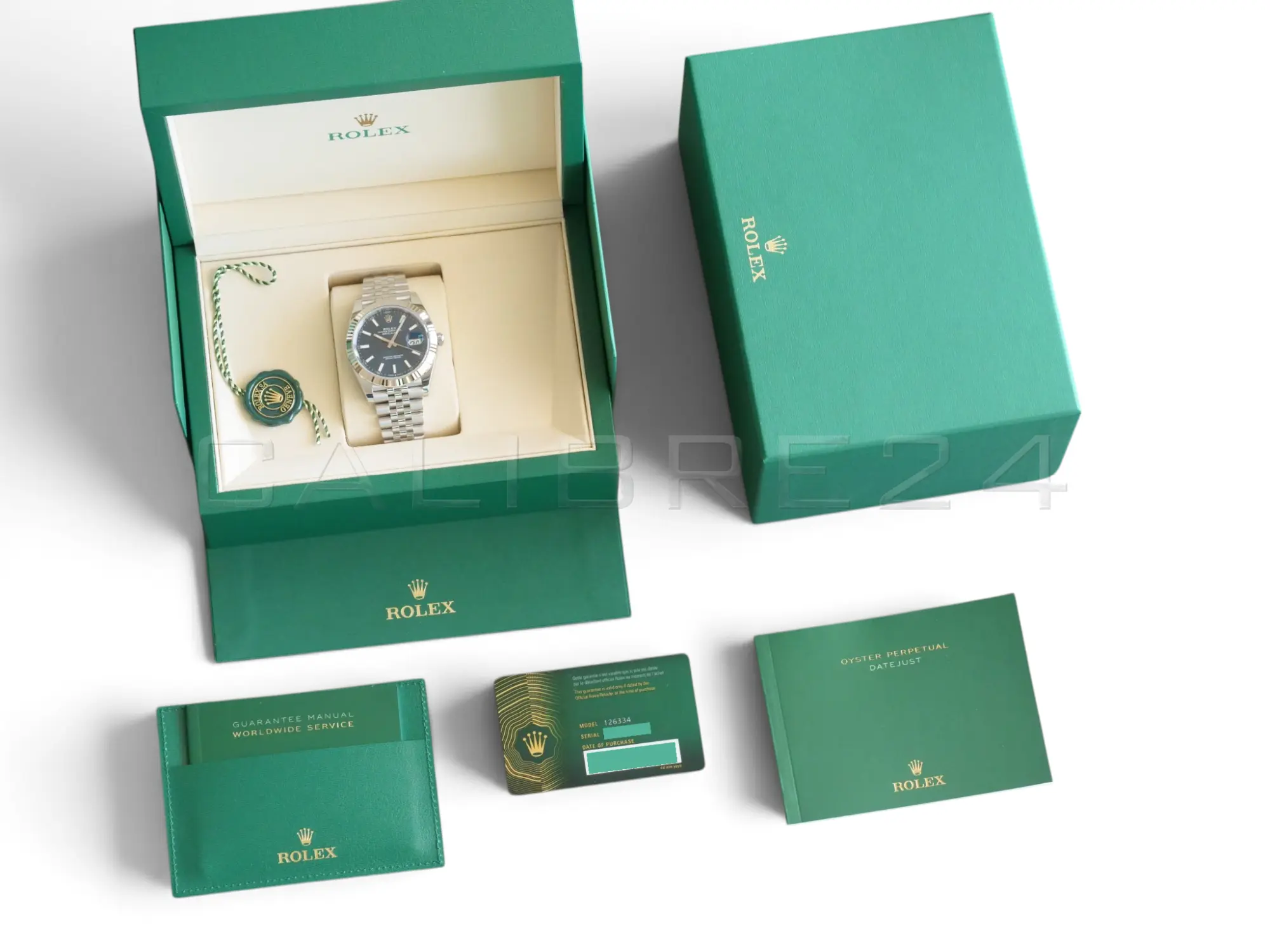 Rolex Datejust 41 blue 126334-0002 2026 brand new full set box green warranty card papers Calibre24 Perth