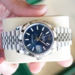Rolex Datejust 41 126334 18k white gold fluted bezel light reflection facets White Rolesor profile
