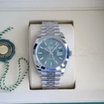 Rolex Datejust 41 Mint Green 126300 Dmooth Bezel Jubilee Bracelet 2026 Brand New Unworn 2025 full set with box and papers available at Calibre24 Luxury Watches Perth Australia