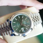 Rolex Datejust 41 Mint Green 126300 Dmooth Bezel Jubilee Bracelet 2026 Brand New Unworn 2025 full set with box and papers available at Calibre24 Luxury Watches Perth Australia