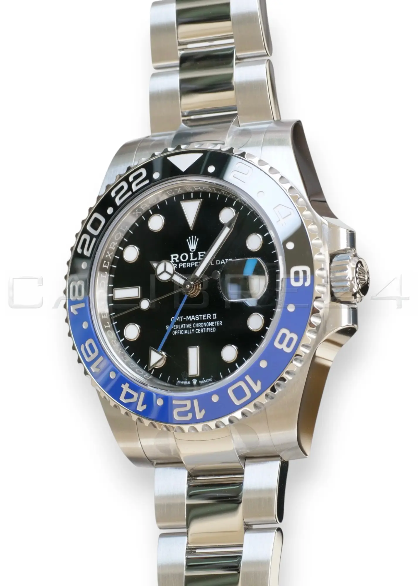 Rolex GMT-Master II Batman 126710BLNR Oyster bracelet 2023 black blue bezel front dial